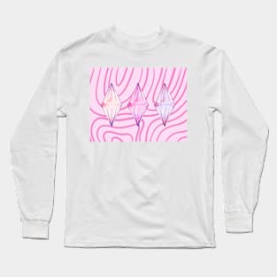 Cute pink plumbobs Long Sleeve T-Shirt